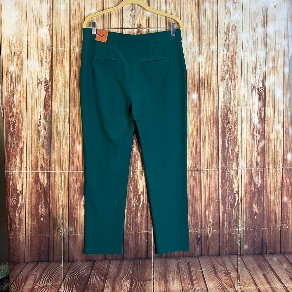 R. Sofia Women’s Scuba Comfort Fit Green Pull-On Stretch Dress Pants Size Large - Picture 4 of 8